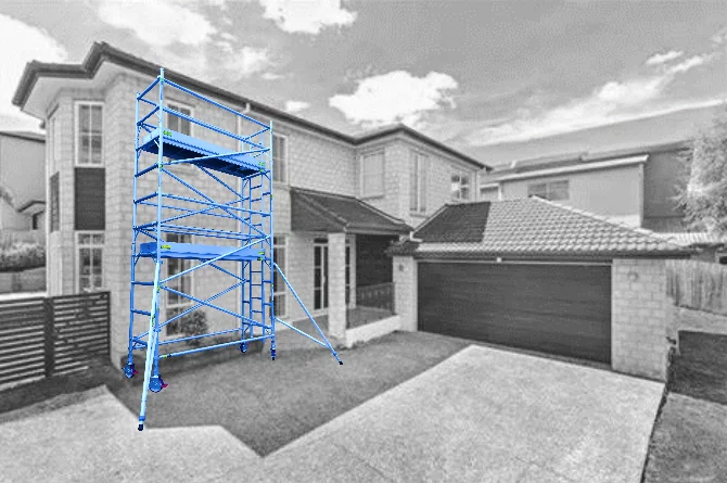 double level single width end frame ladder scaffold
