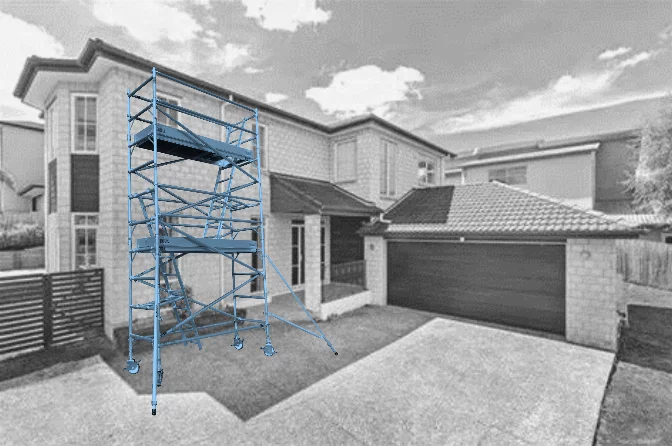 double level single width internal ladder scaffold