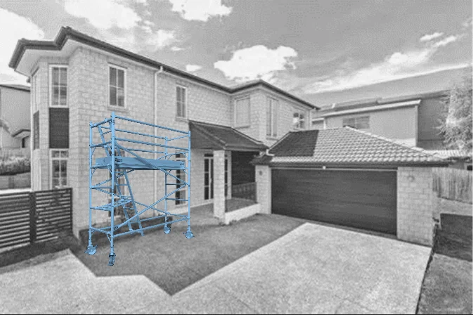 single level single width internal ladder scaffold